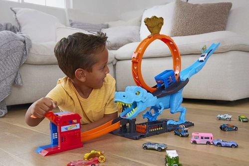 Hot Wheels - City T-Rex Attack Set - Speelgoed - Met 1 Auto - Racebaan