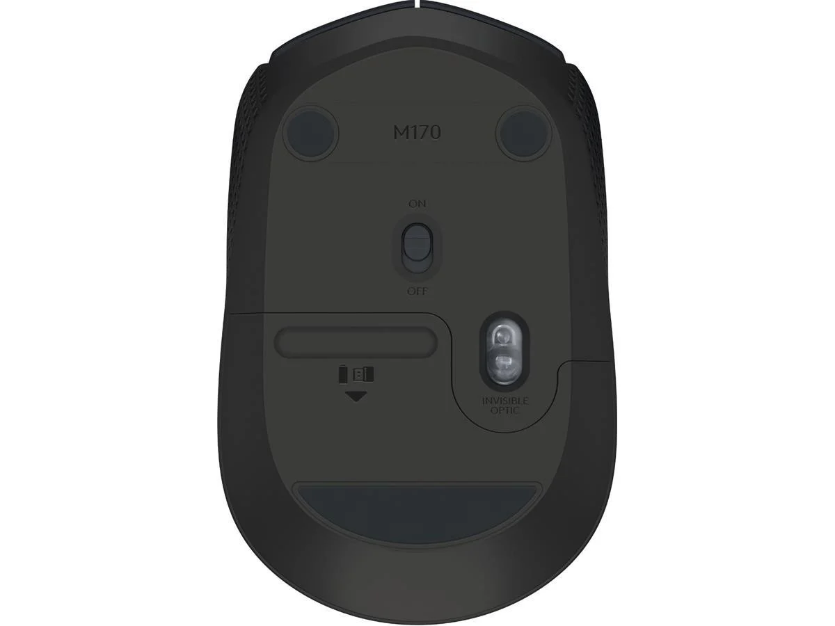 Logitech - M171 RF Wireless Optical 1000DPI Ambidextrous Black