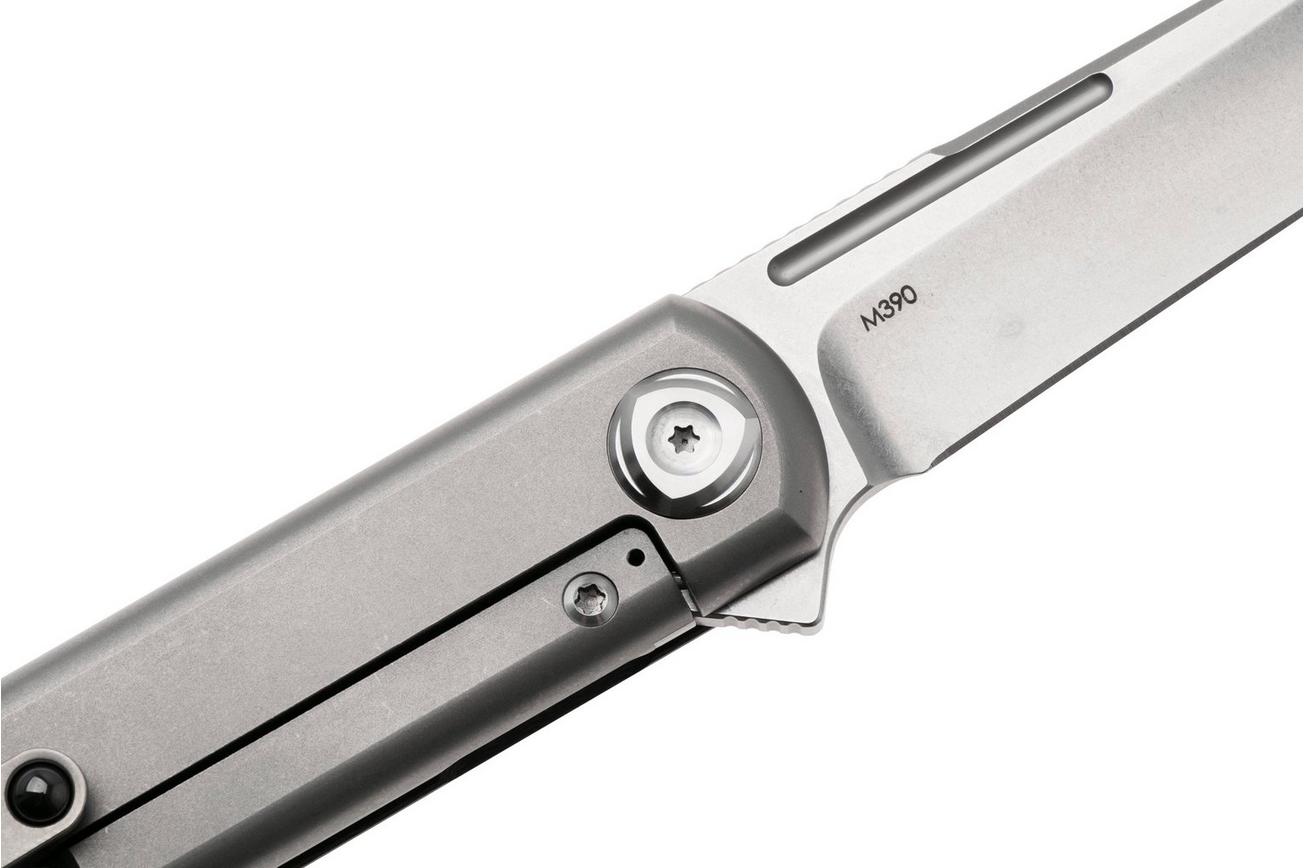 Liong Mah Tanto One, Stonewashed M390, Half Carbonfiber Titanium, zakmes