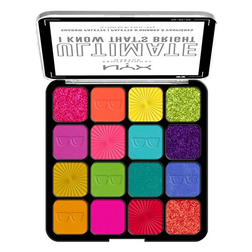 NYX Professional Makeup Ultimate Shadow Palette 16-Pan Øjenskygge, 04W I Know Thats Bright