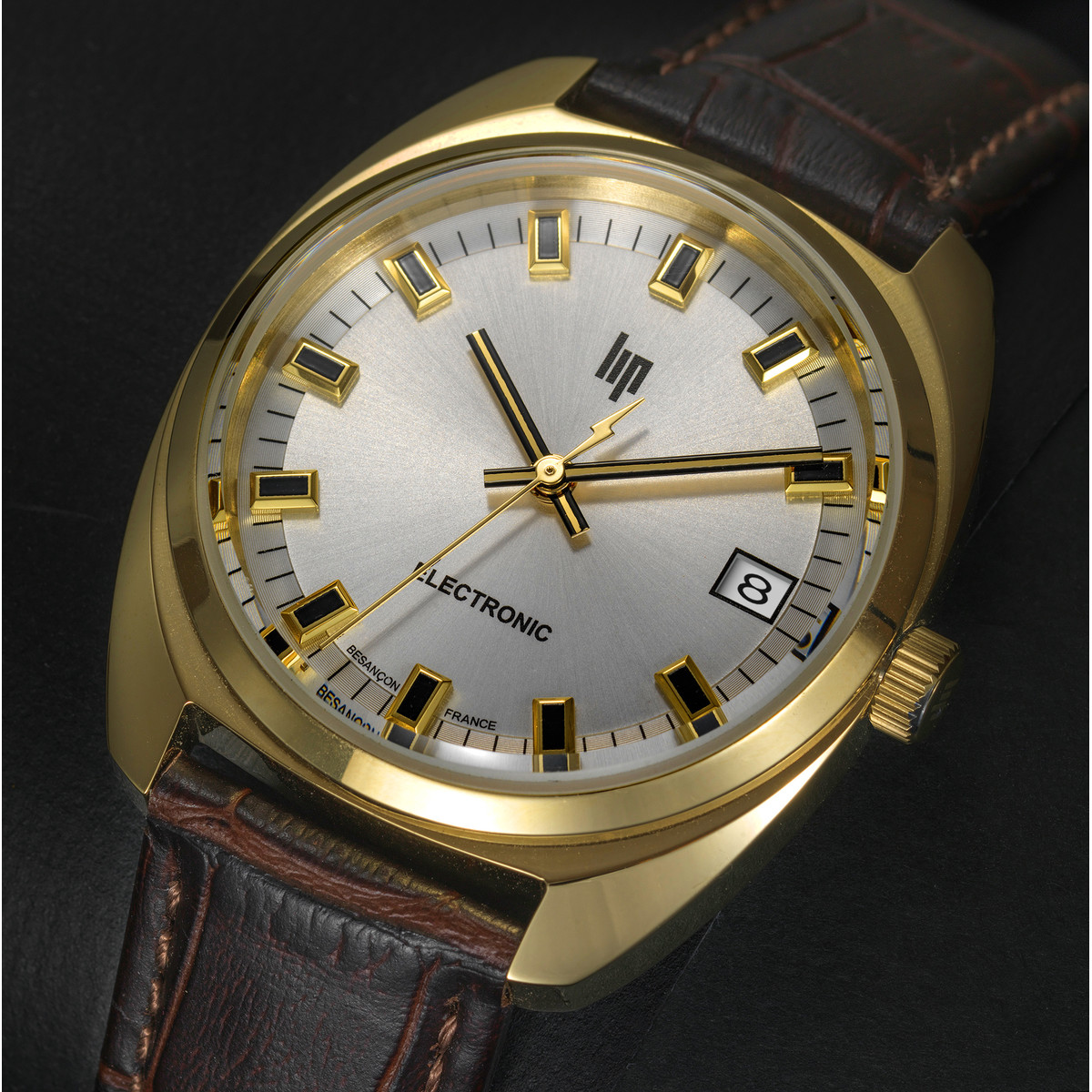 Montre LIP Général de Gaulle acier bracelet cuir