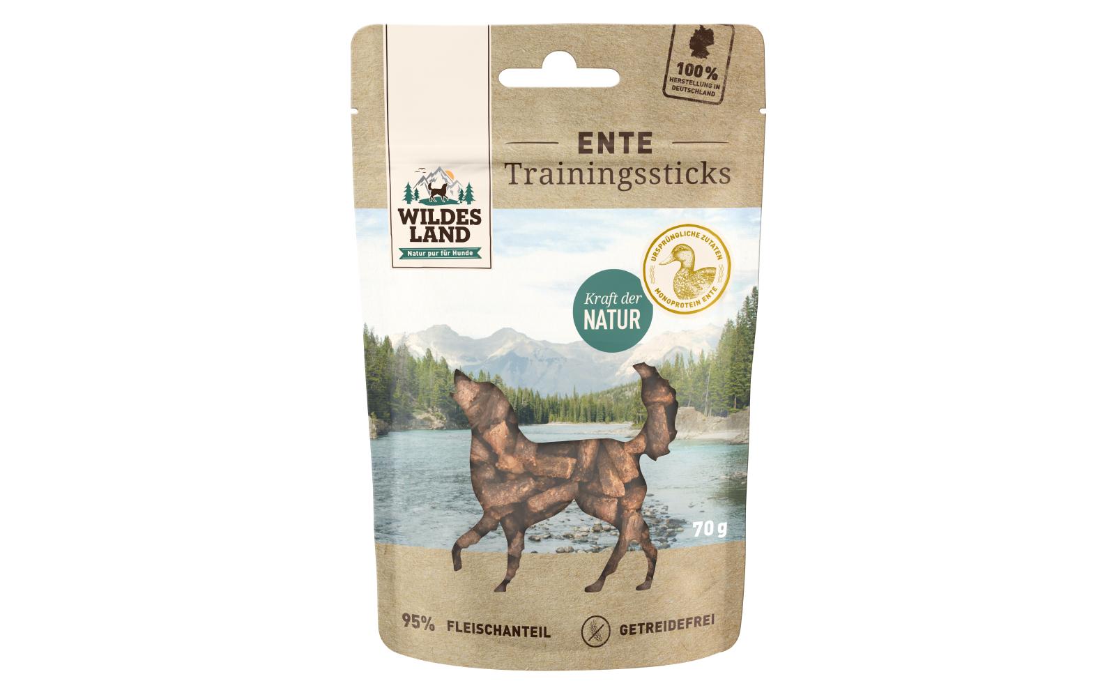 Snack Trainingssticks Ente, 70 gErgänzungsfutter aus Entenfleisch