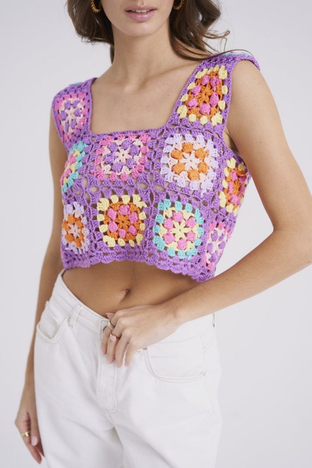 Anobel Copenhagen Crochet Tank Top Q308 purple