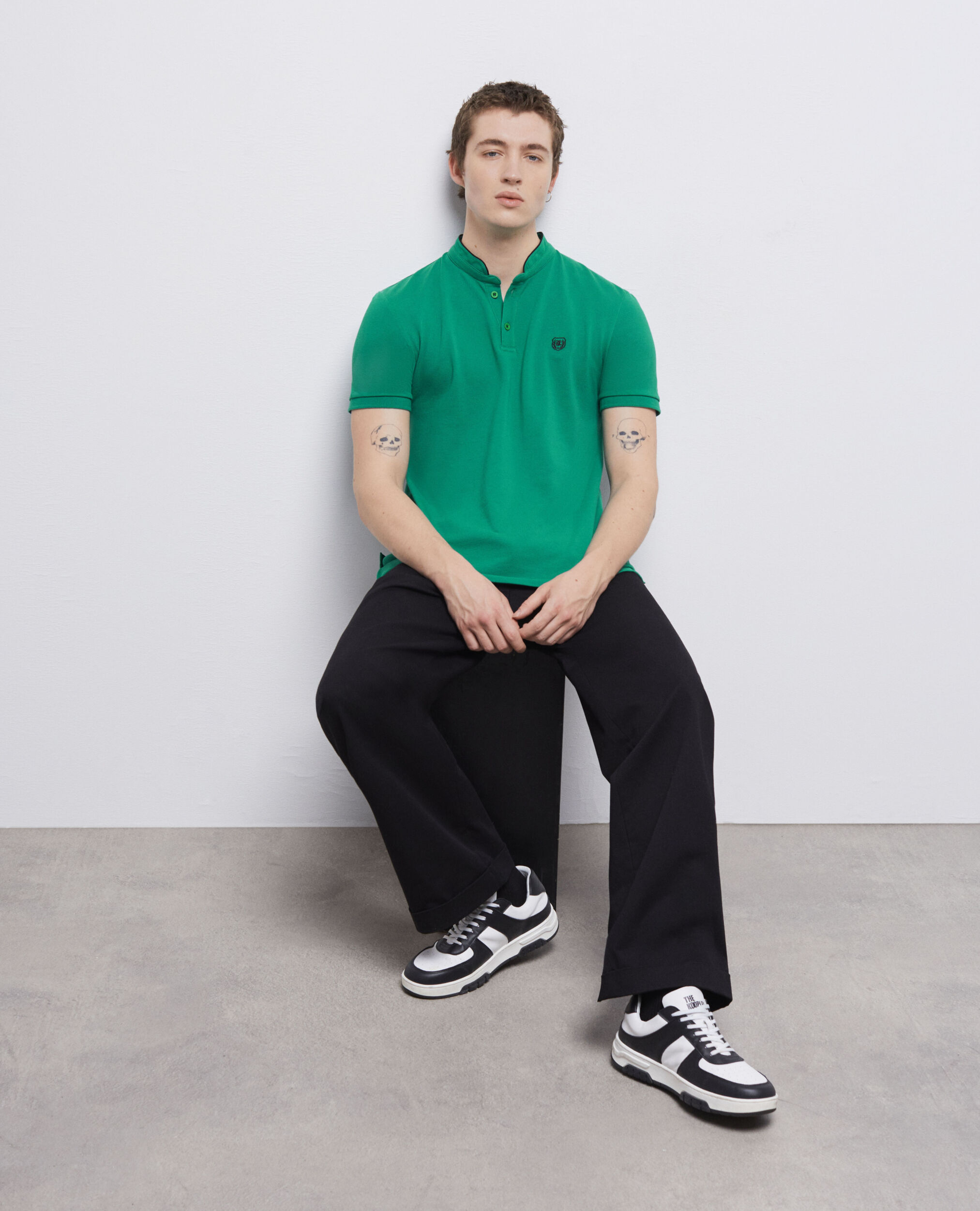 Polo col officier vert