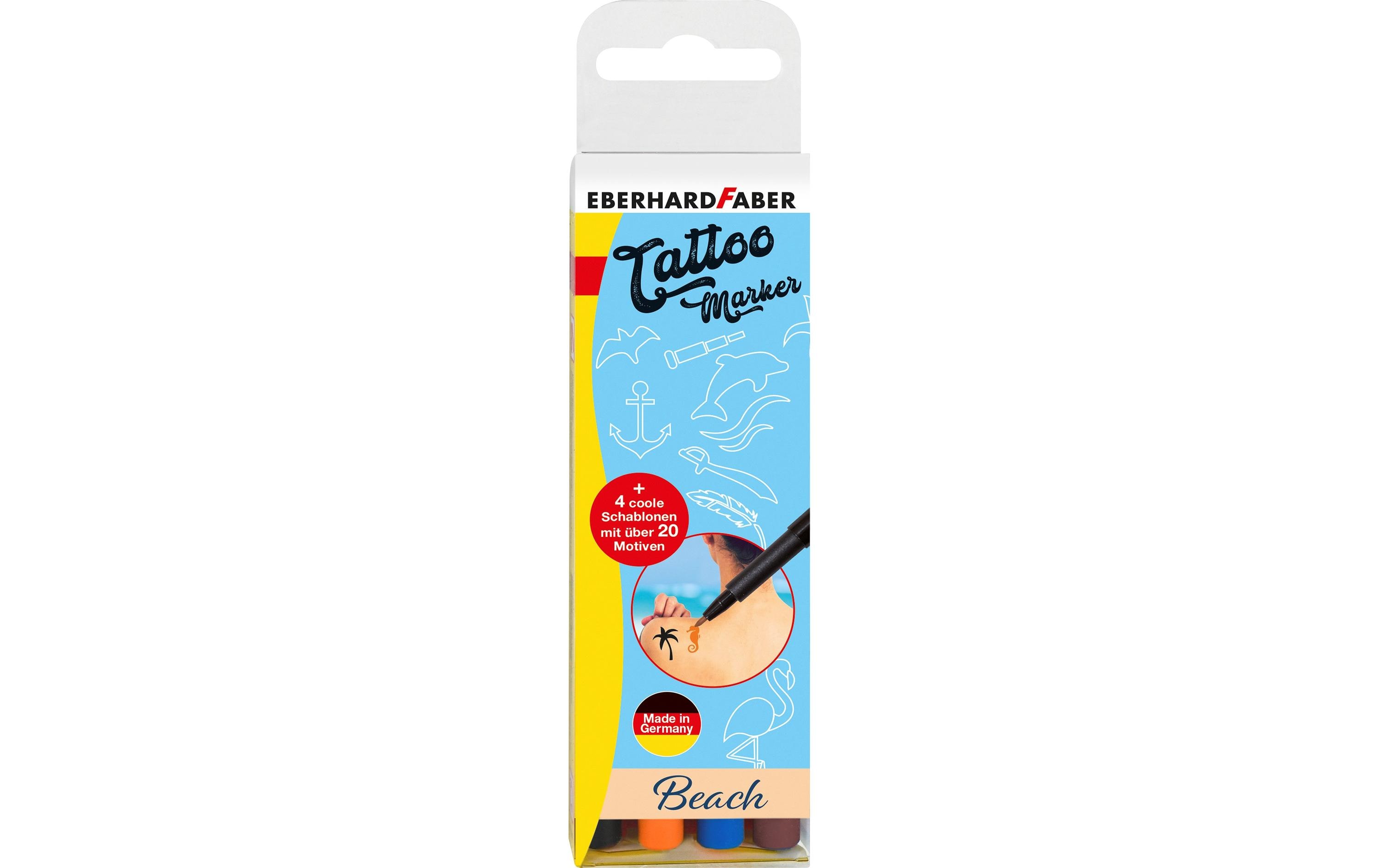 Tattoostift Set Beach, 4 StückStifte für den Tattoo-Trend