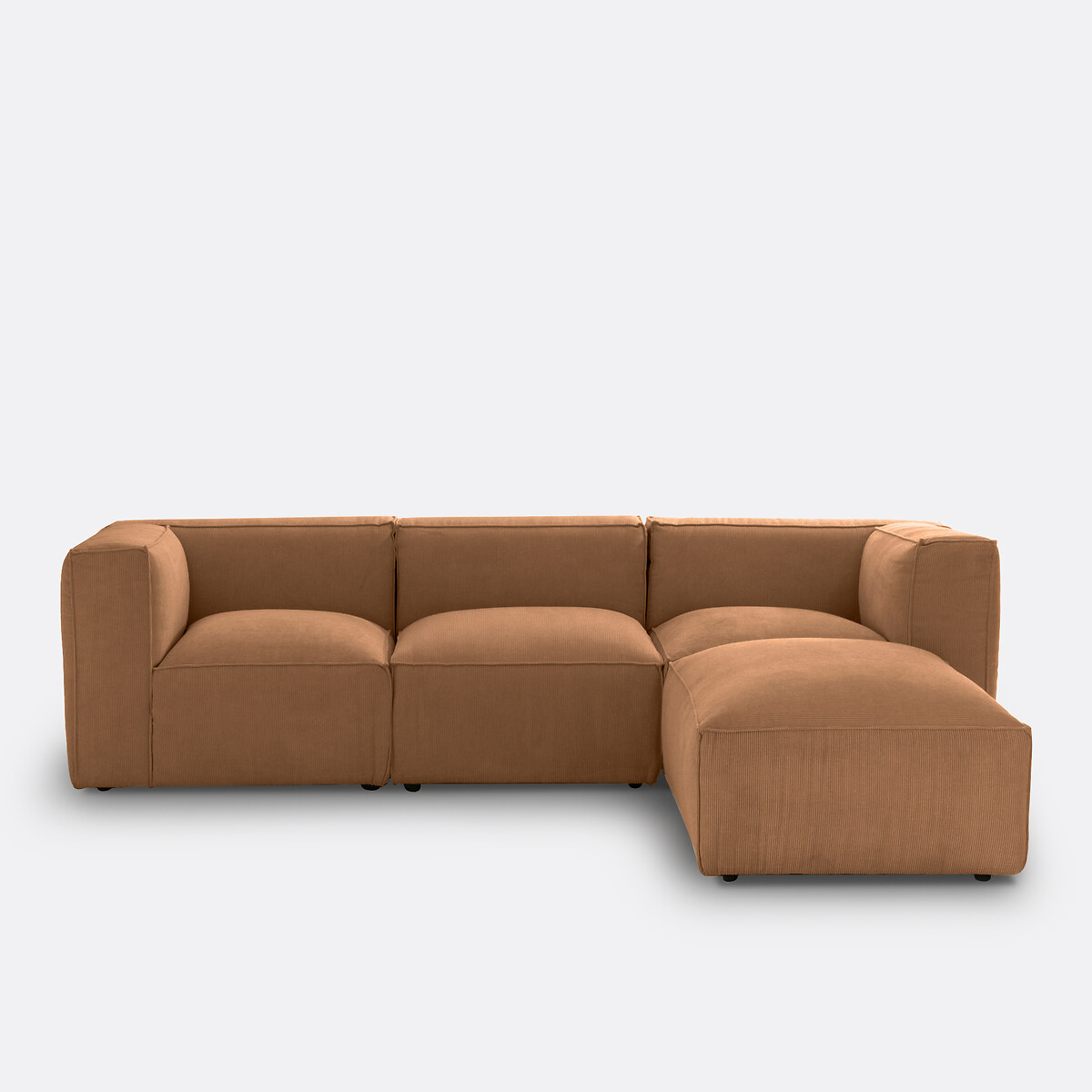 LA REDOUTE INTERIEURS<br>Puff modular em veludo canelado, Seven