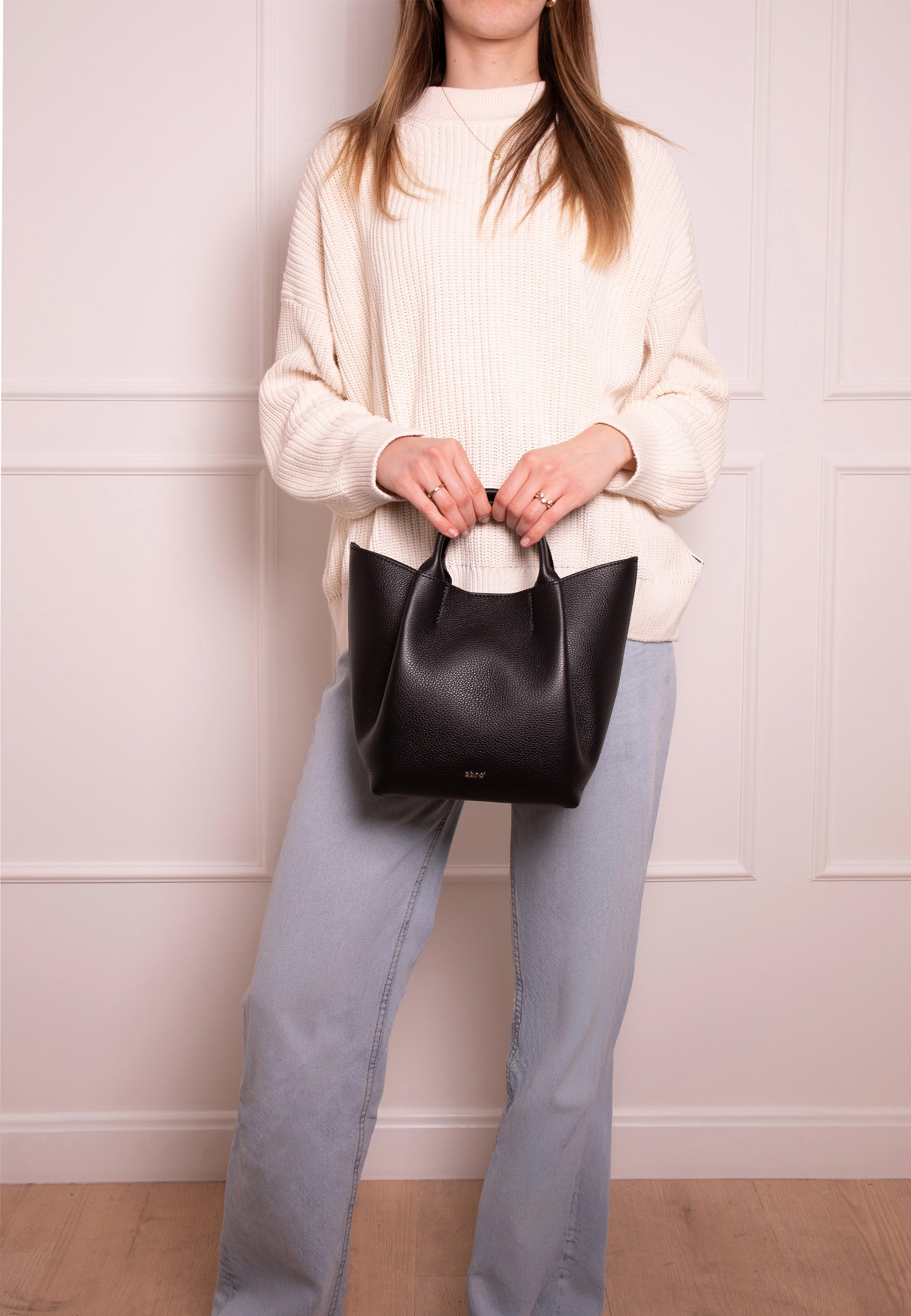 Shopper ESSENTIAL small Leather Agave Standard
