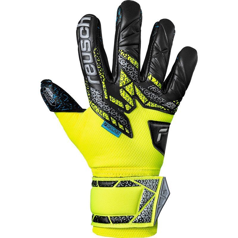 Reusch Gants de Gardien Attrakt Fusion Guardian GK:LAB - Jaune/Argenté/Noir Enfant