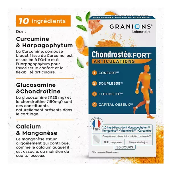 Granions Chondrostéo Fort Pacote com 2 x 120 comprimidos