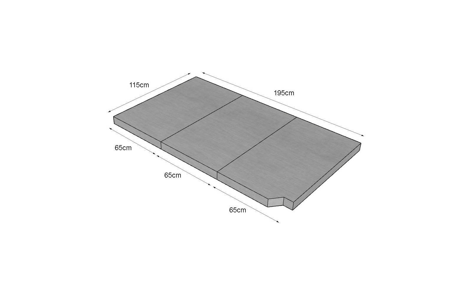 K`Foam Faltmatratze für VW T5 T6 Ocean & California mit Visko