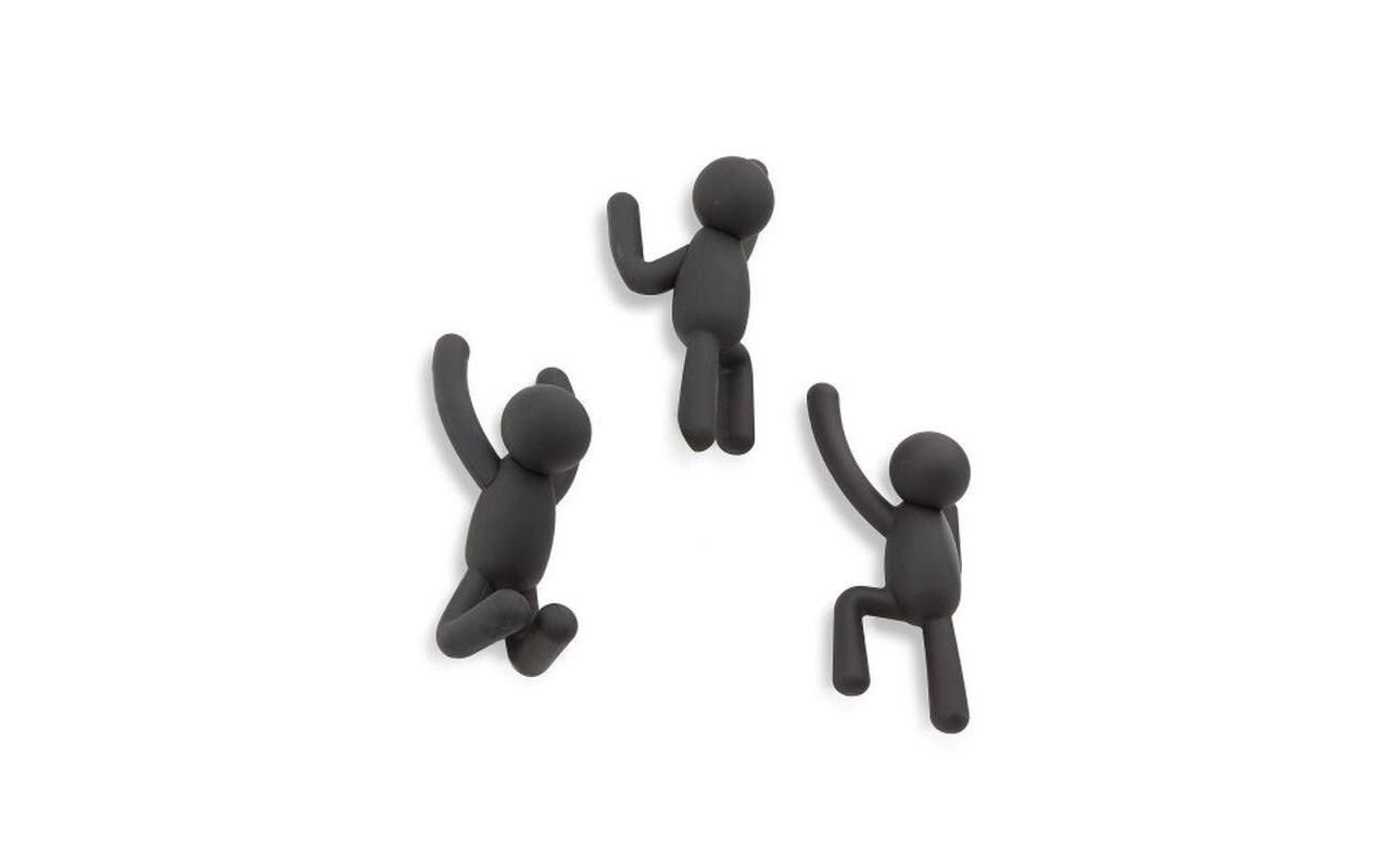 Wandhaken Buddy Schwarz, KunststoffWand-Kleiderhaken