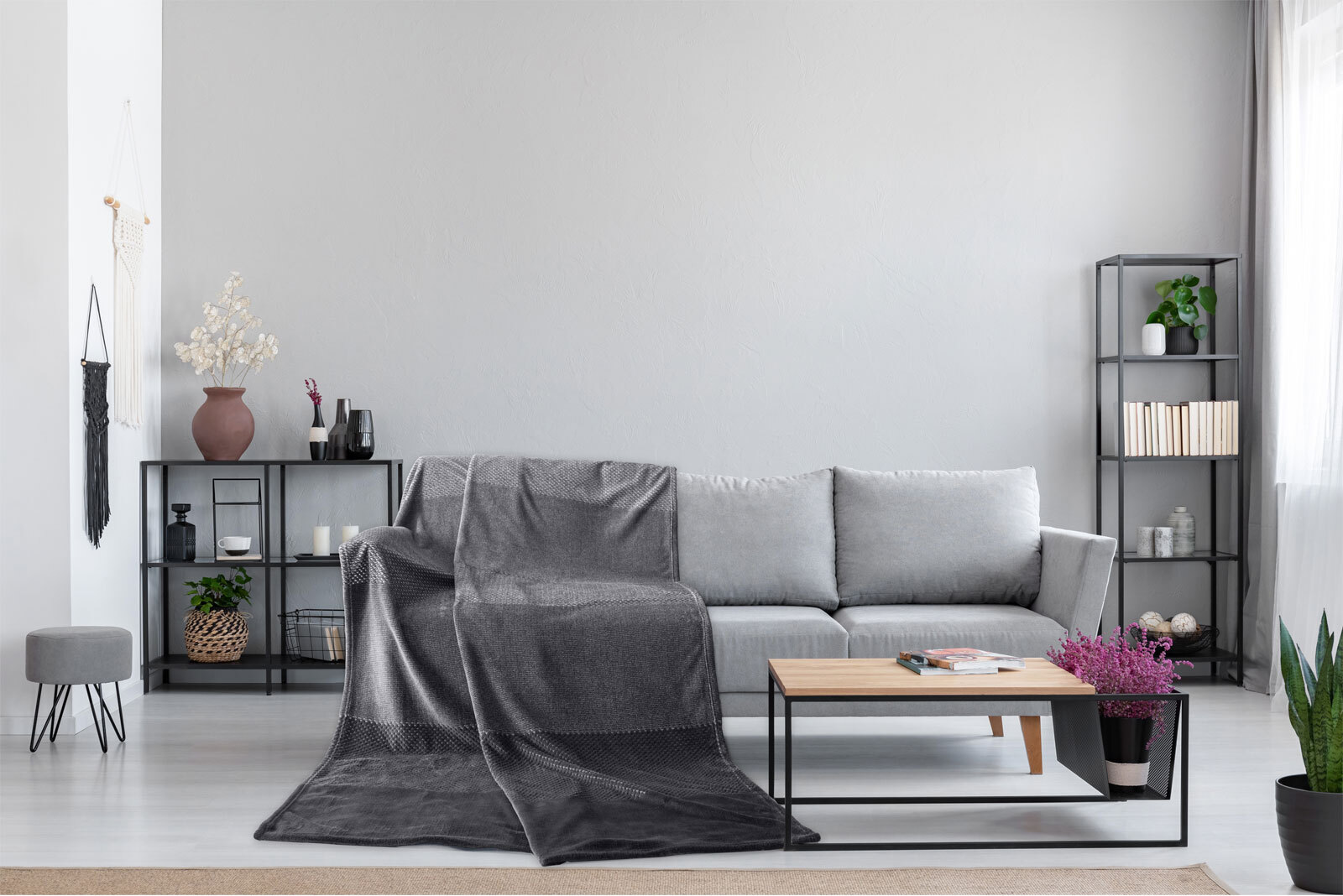 Flanell Kombidecke Gold-Line grau