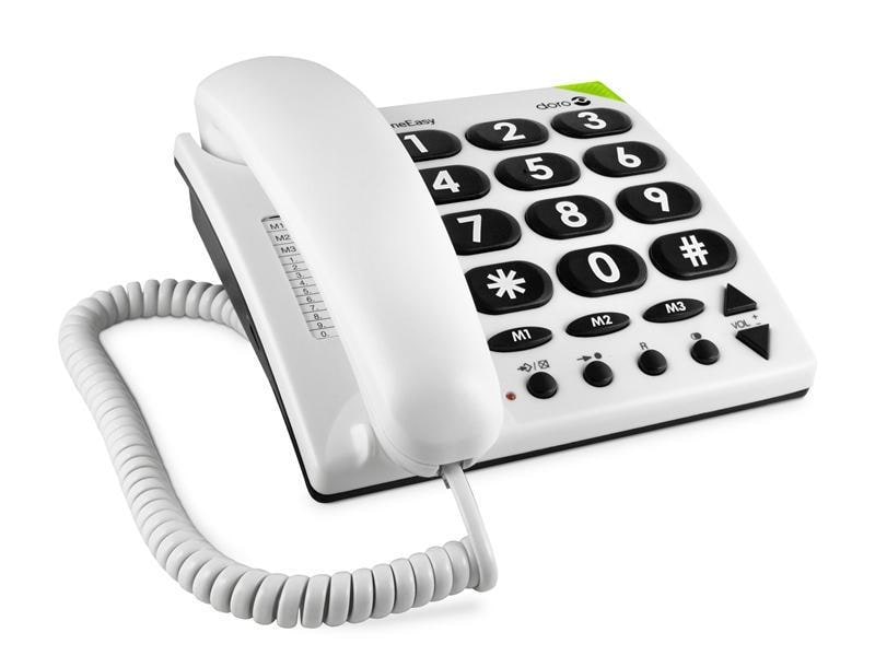 Doro Tischtelefon PhoneEasy 311c Weiss Ein bedienungsfreundliches Telefon mit grosser Tastatur