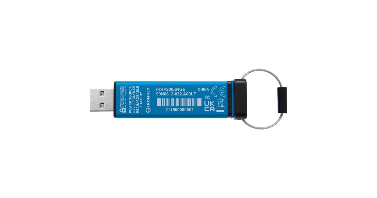 KingstonIronKey Keypad 200 64 GB usb-stick  (IKKP200/64GB, USB-A 3.2 Gen 1)