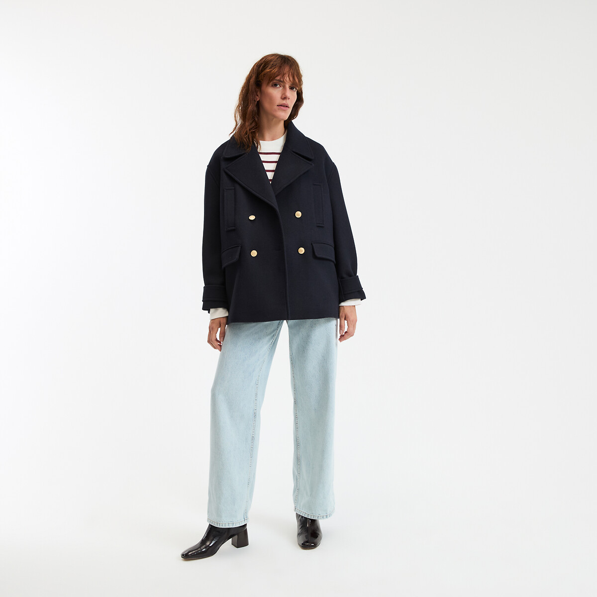 COLEÇÕES LA REDOUTE<br>Caban van wolmix, Assinatura ANTON