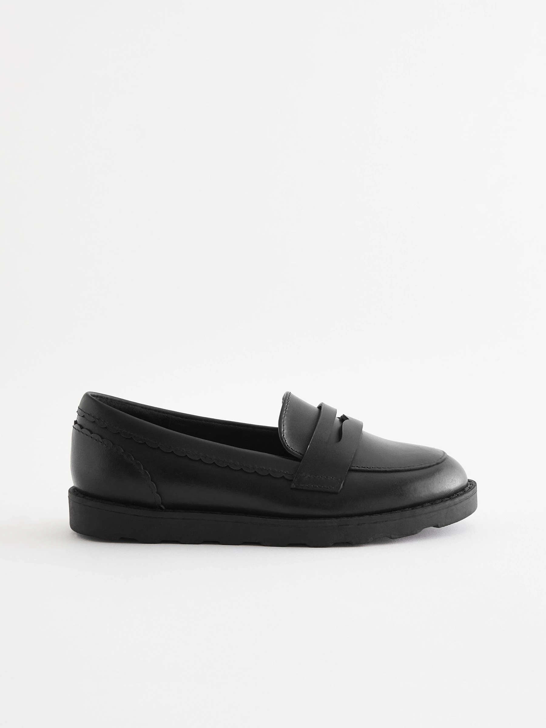 Matzwart - School - Leren loafers