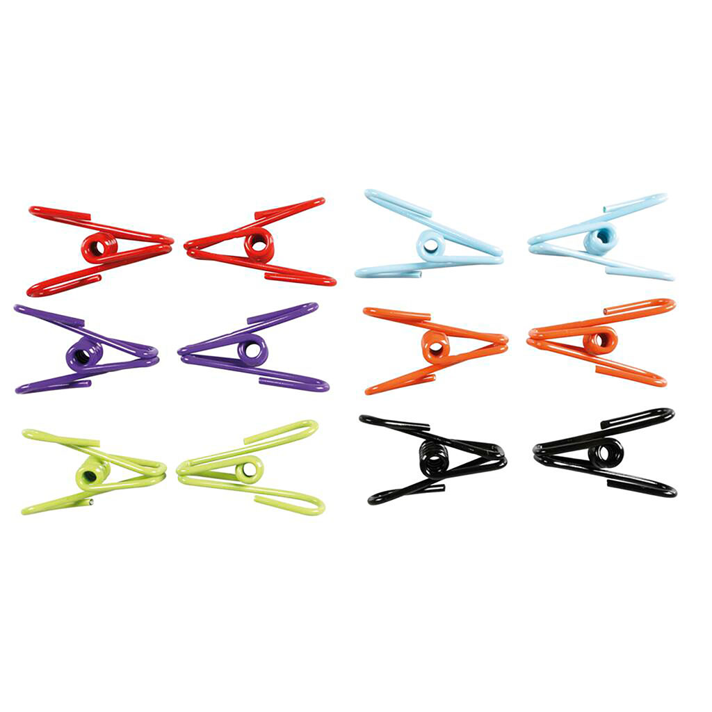 Lot de 12 pinces plastifiées