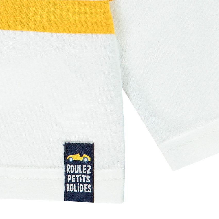 T-shirt manches longues rayé pour bébé garçon - Ecru