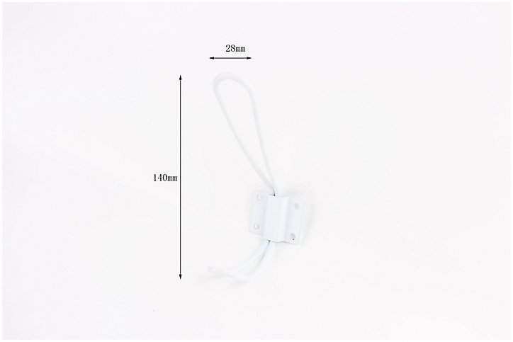 Patère en acier blanc à fixer 2 têtes