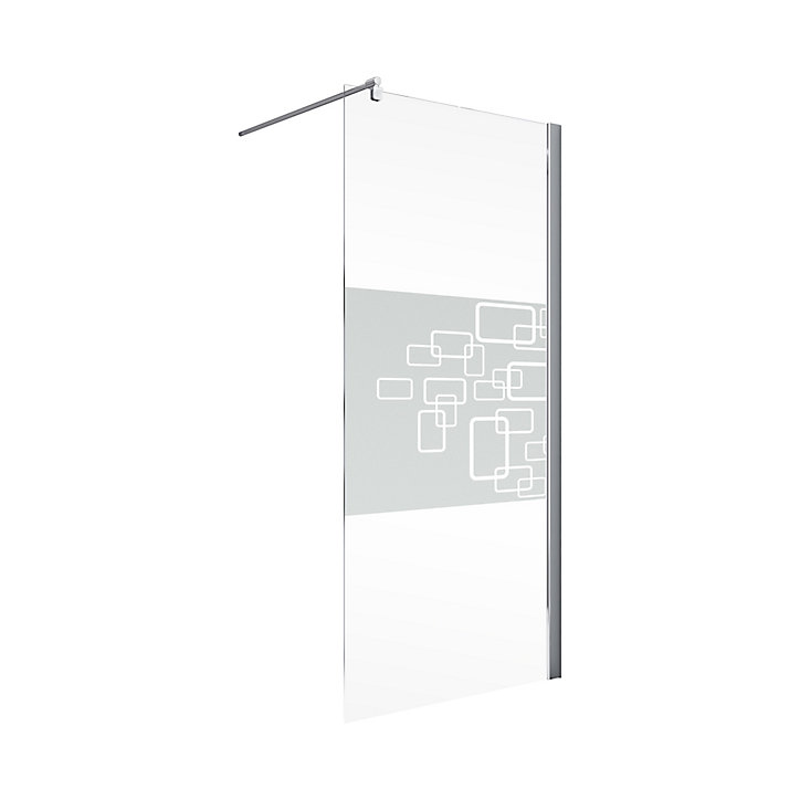 Paroi latérale fixe pour porte de douche pivotante 80 cm NewStyle Schulte, verre transparent anticalcaire Softcube