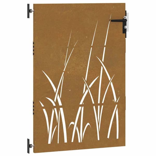 vidaXL Hageport 85x150 cm cortenstål gressdesign