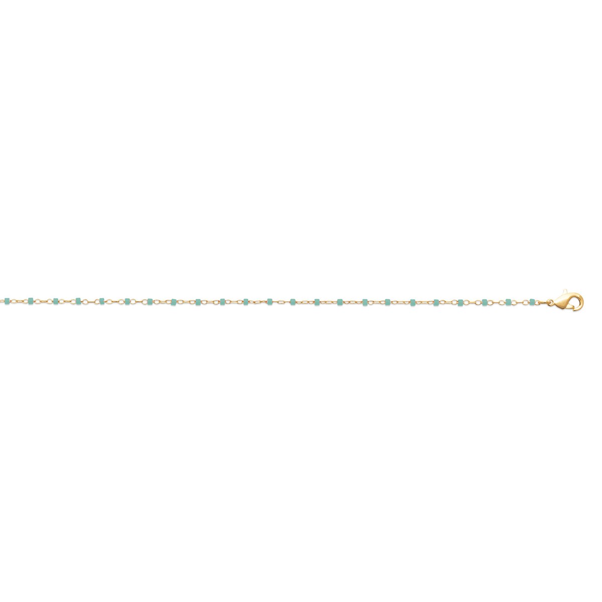Bracelet Brillaxis plaqué or perles Miyuki turquoise