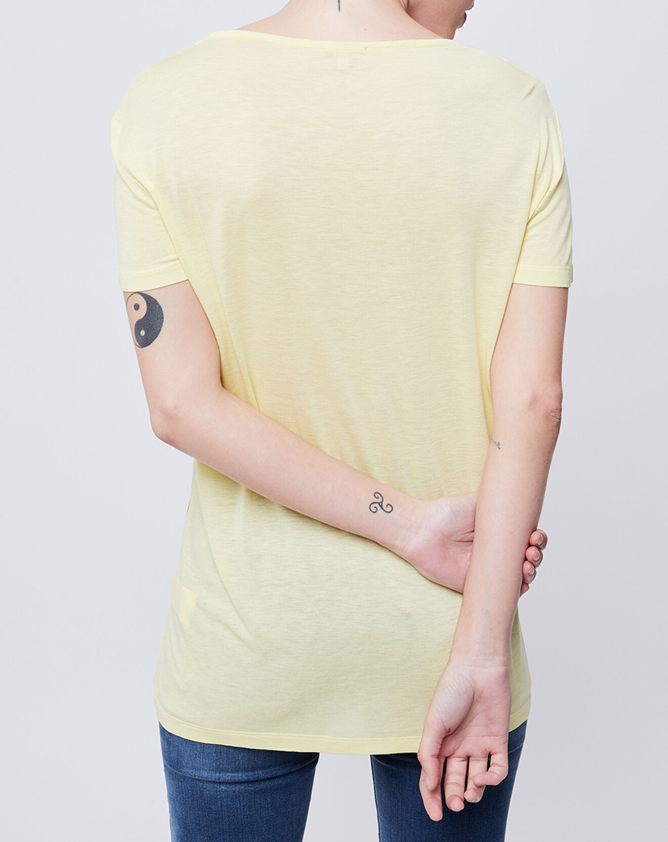 John Galliano T-Shirt imprimé girafe jaune poussin