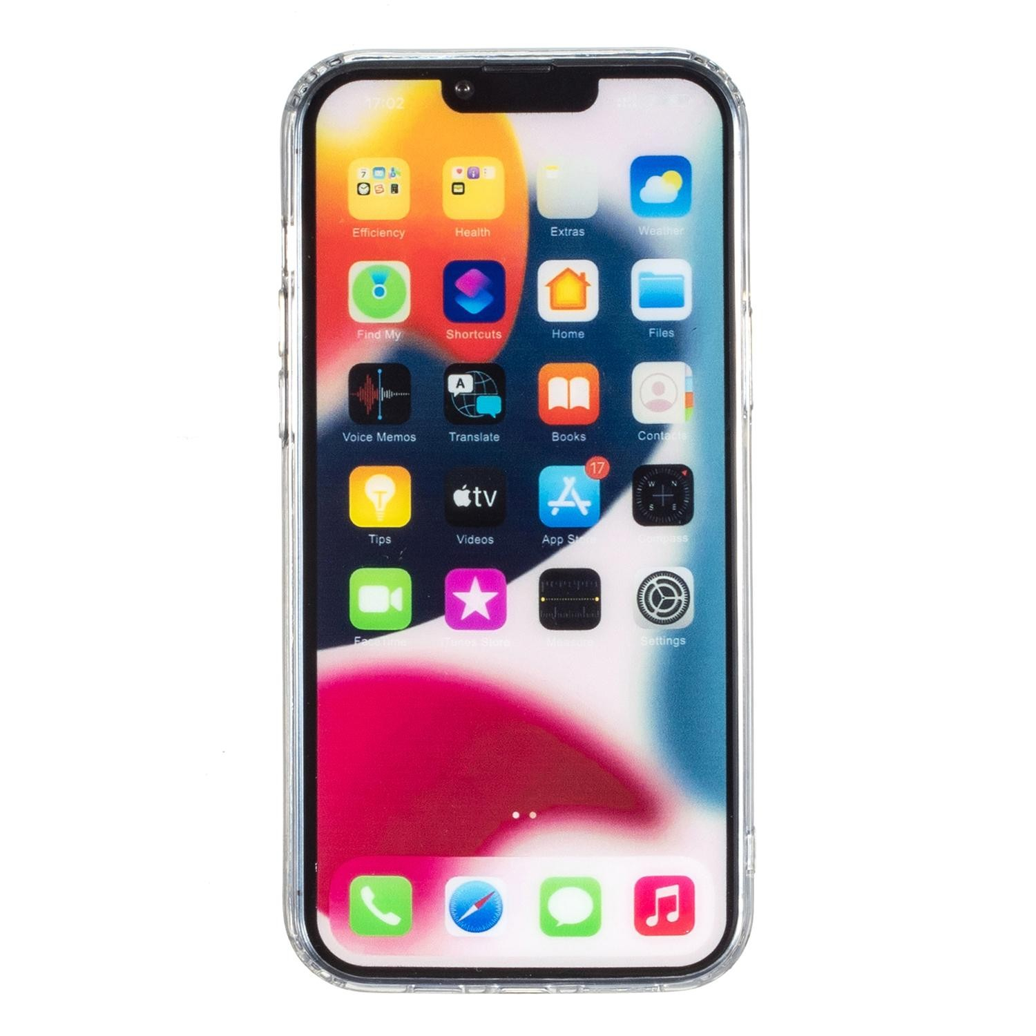 iPhone 14 Pro Max Gummi Case Schutzhülle mit Kartenfach - Transparent
