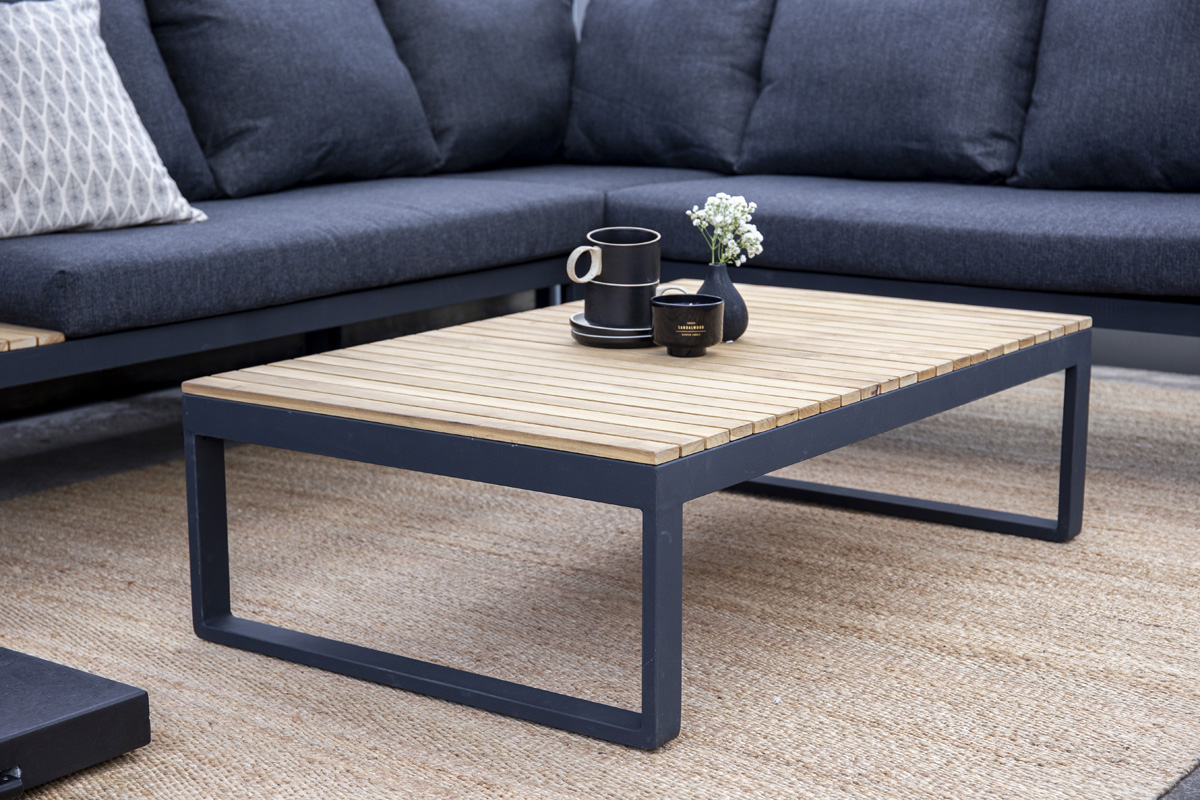 Loungeset Arvin - 2 delig - met zitkussens Donkergrijs