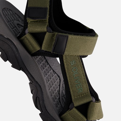 S.Oliver Sandalen groen Textiel