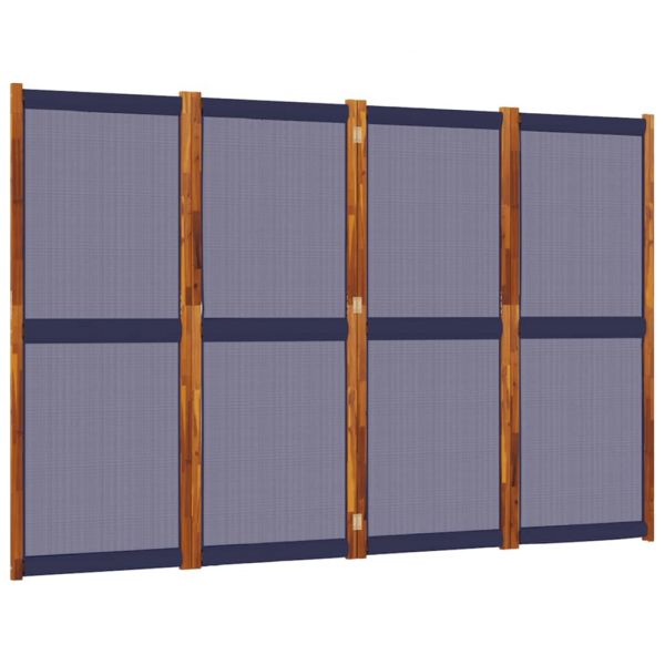 Divisória/biombo com 4 Painéis 280x180 cm Azul Escuro