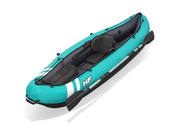 Bestway 65118 - Oppustelig kajak - 1 person(er) - 100 kg bæreevne, ISO 6185, Sort / Turkis, Nylon, Polyvinylchlorid (PVC)