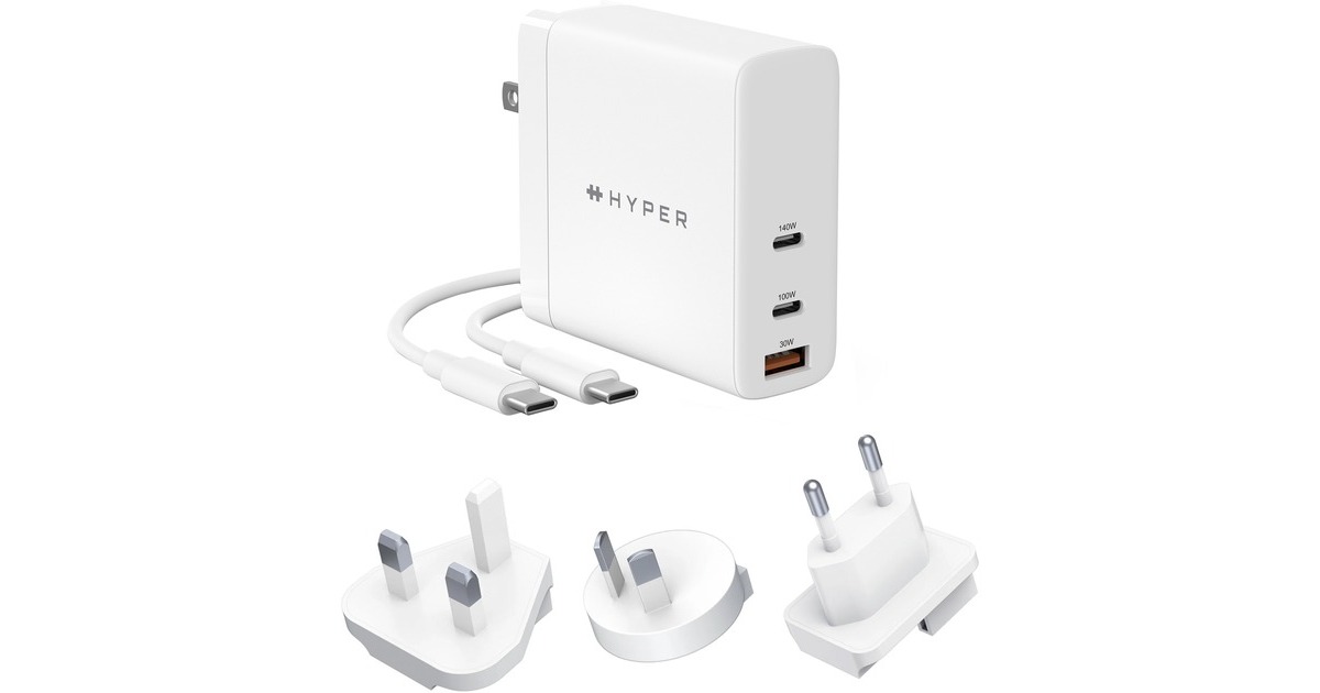 HyperHyperJuice 140W PD 3.1 USB-C Charger  (Wit)