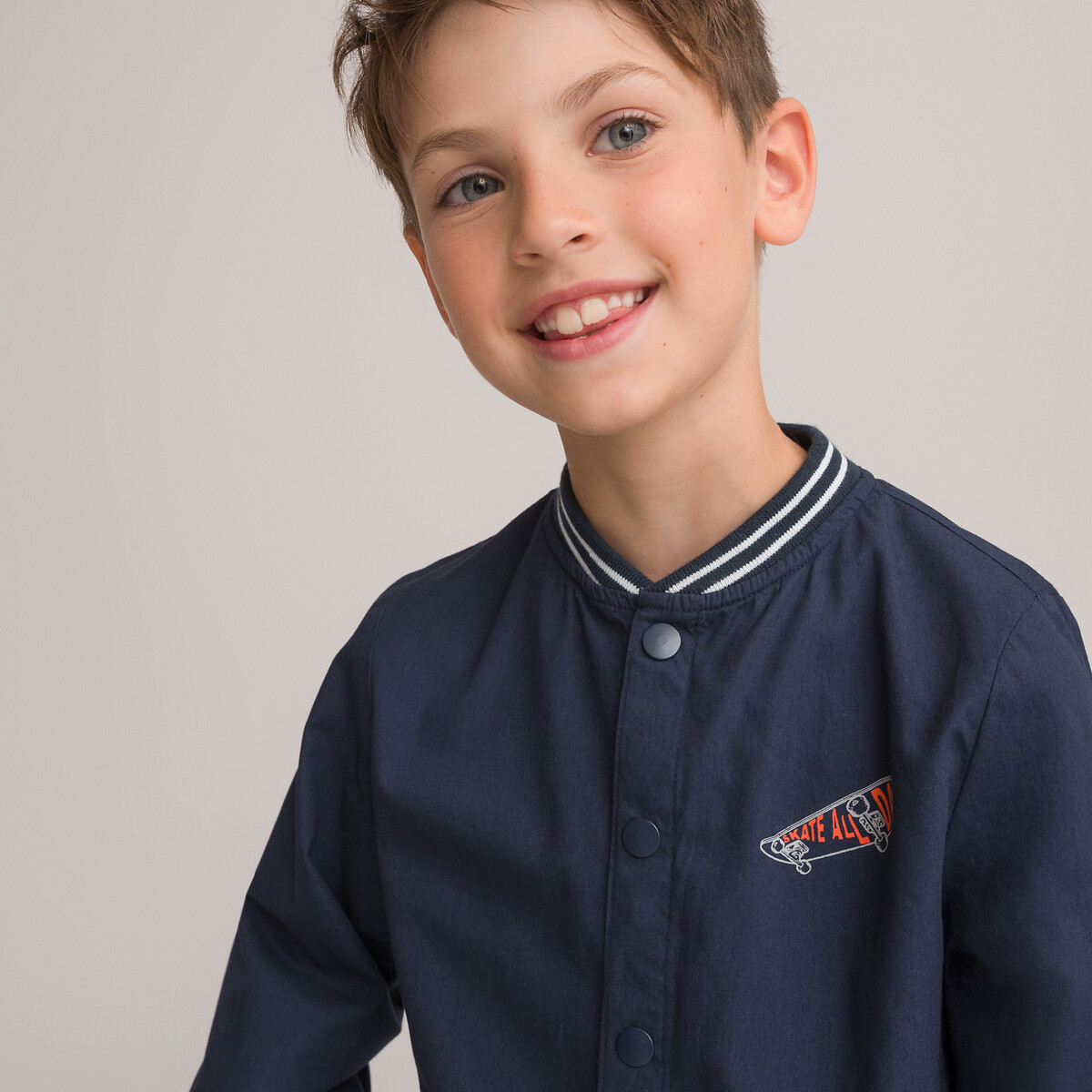 COLEÇÕES LA REDOUTE<br>Avental com botões de pressão, gola Teddy