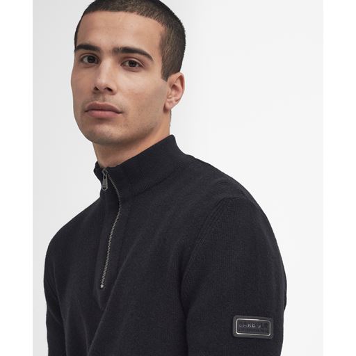 Barbour International Crawley Funnel Neck Sweater, Black, XXL