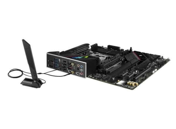 ASUS ROG Strix B650E-F Gaming WiFi - Bundkort - ATX - Socket AM5 - AMD B650 Chipset - USB-C 3.2 Gen 2x2, USB-C 3.2 Gen2, USB 3.2 Gen 2, USB 3.2 Gen 1 - 2.5 Gigabit LAN, Wi-Fi 6, Bluetooth - onboard grafik (CPU påkrævet) - HD Audio (8-kanaler)