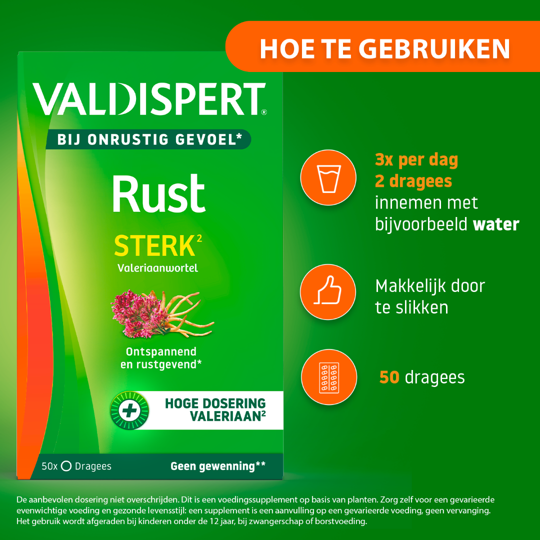Valdispert Rust sterk (50 dragees)