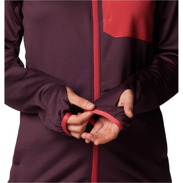 Veste polaire randonnée COLUMBIA W TRIPLE CANYON GRID FLEECE FZ MOONVISTA/DAREDEVIL