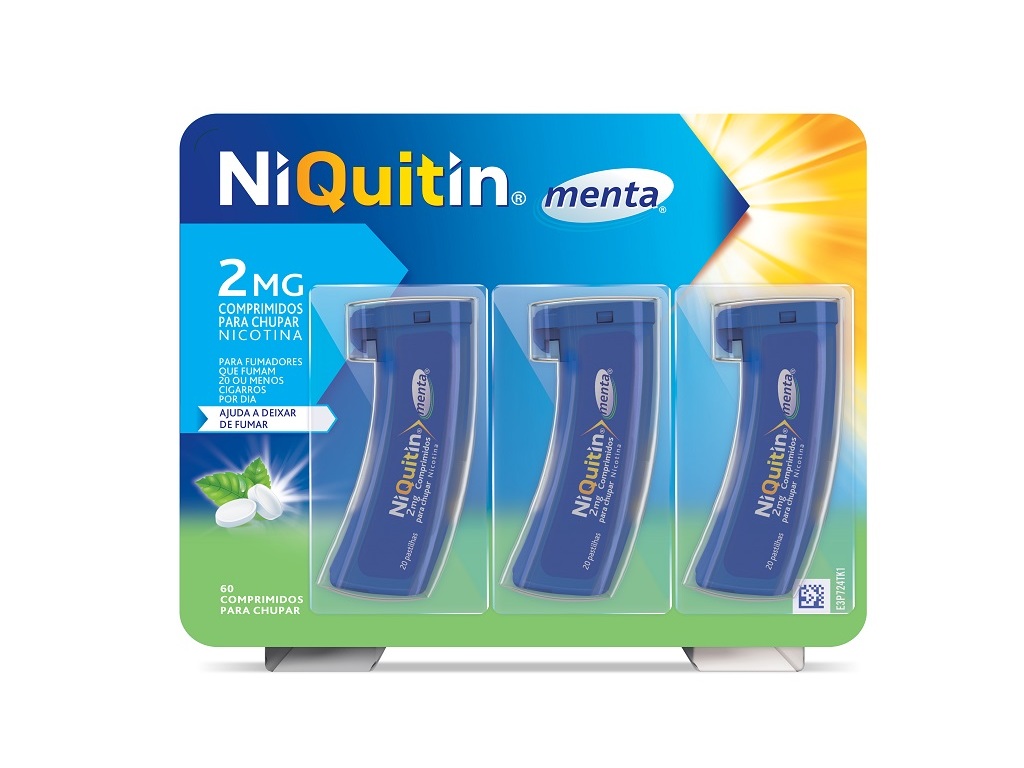 PASTILHAS NIQUITIN MENTA 2MG 60UN