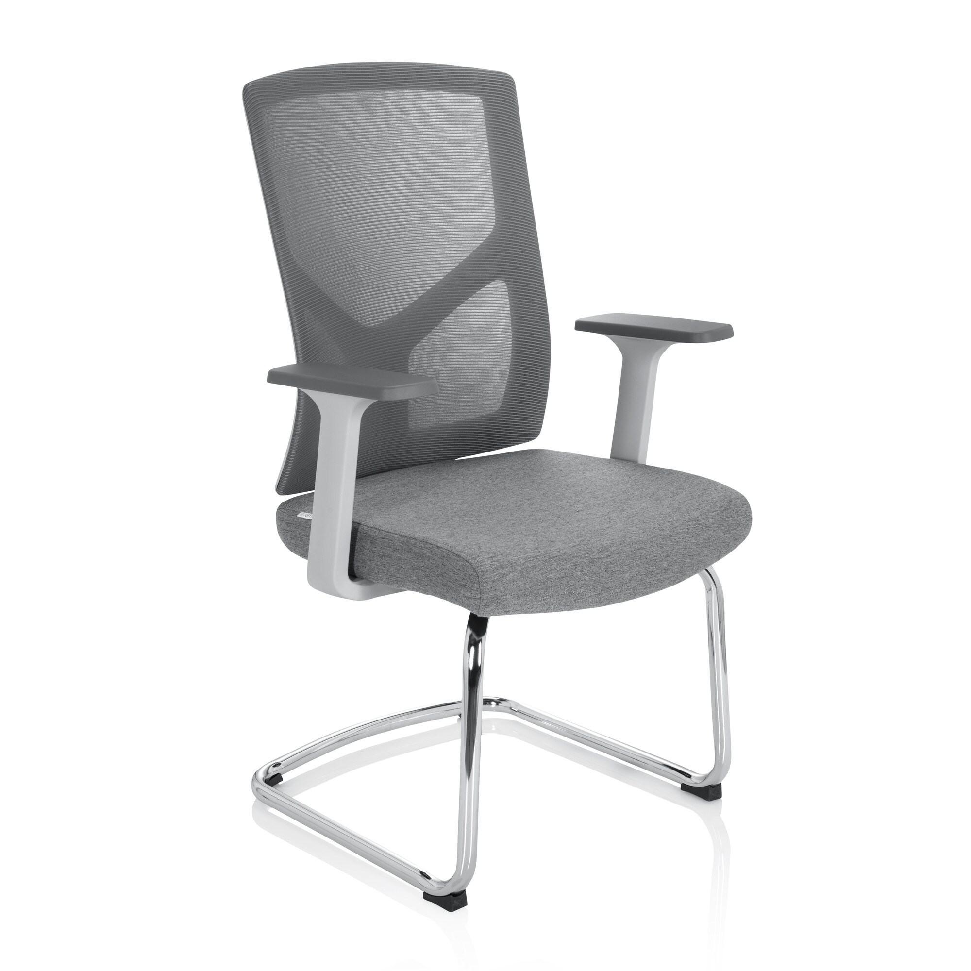 Freischwinger BRETON V W Stoff/Netzstoff mit Armlehnen hjh OFFICE