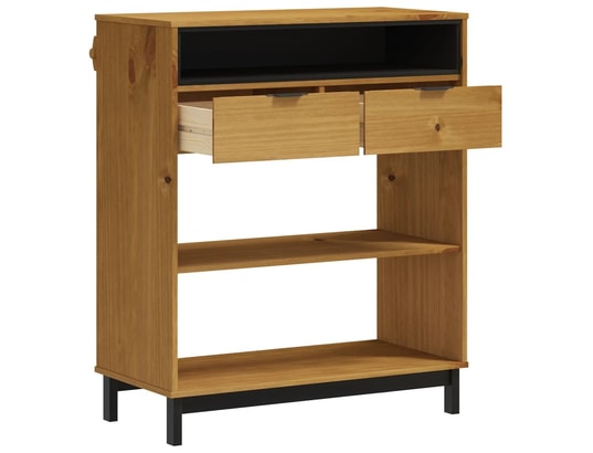 VIDAXL - Table de salle à manger Table de bar flam 92x45x110 cm bois massif pin
