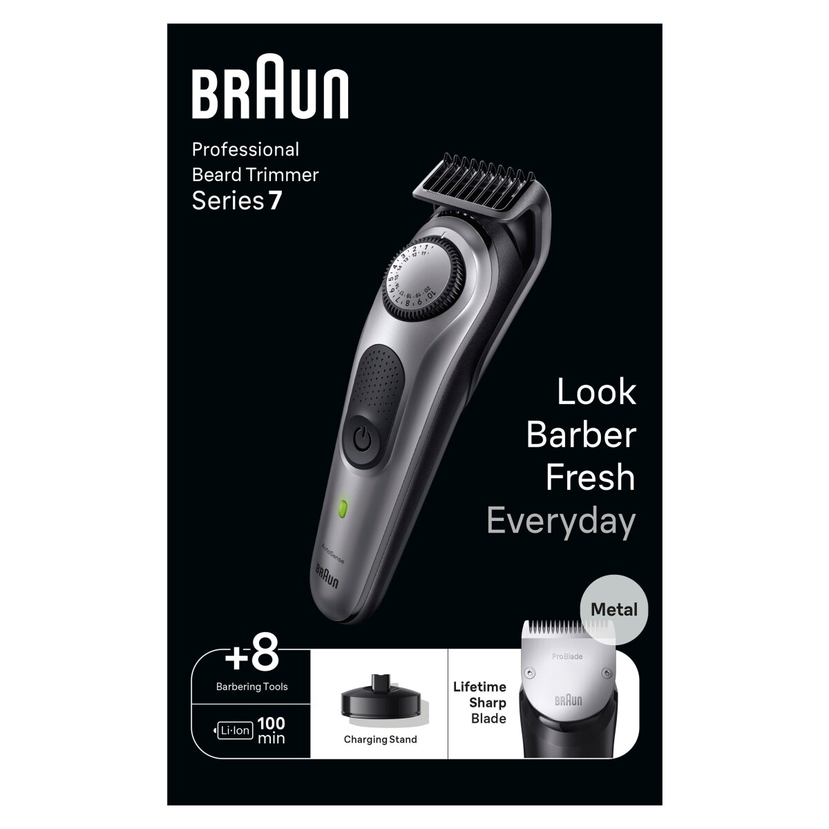 Braun Barttrimmer BT7420, Trimmer mit Barber Tools
