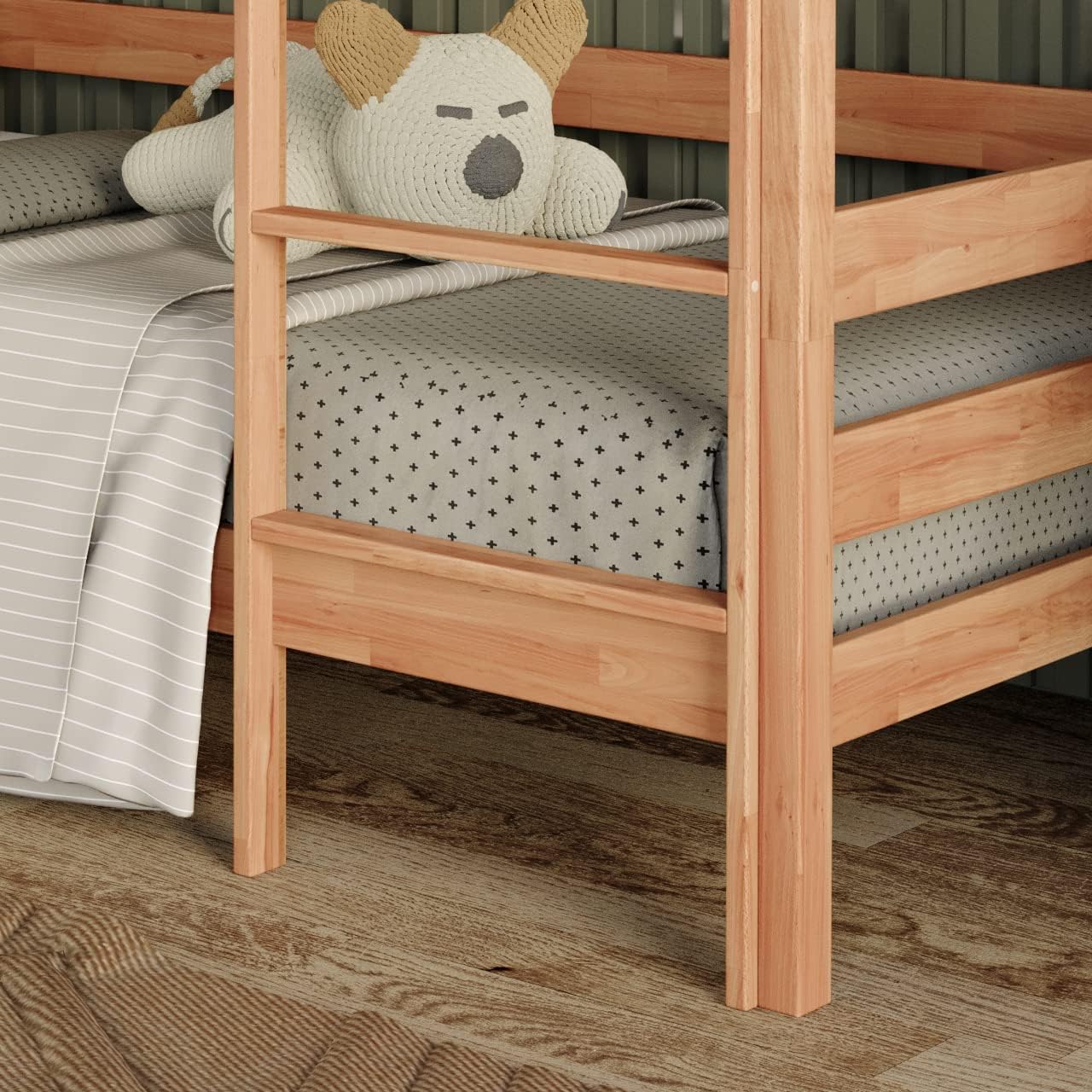 Krok Wood Etagenbett Kinderbett Doppelbett Jugendbett Sydney aus Massivholz in Buche 90×200×160 cm
