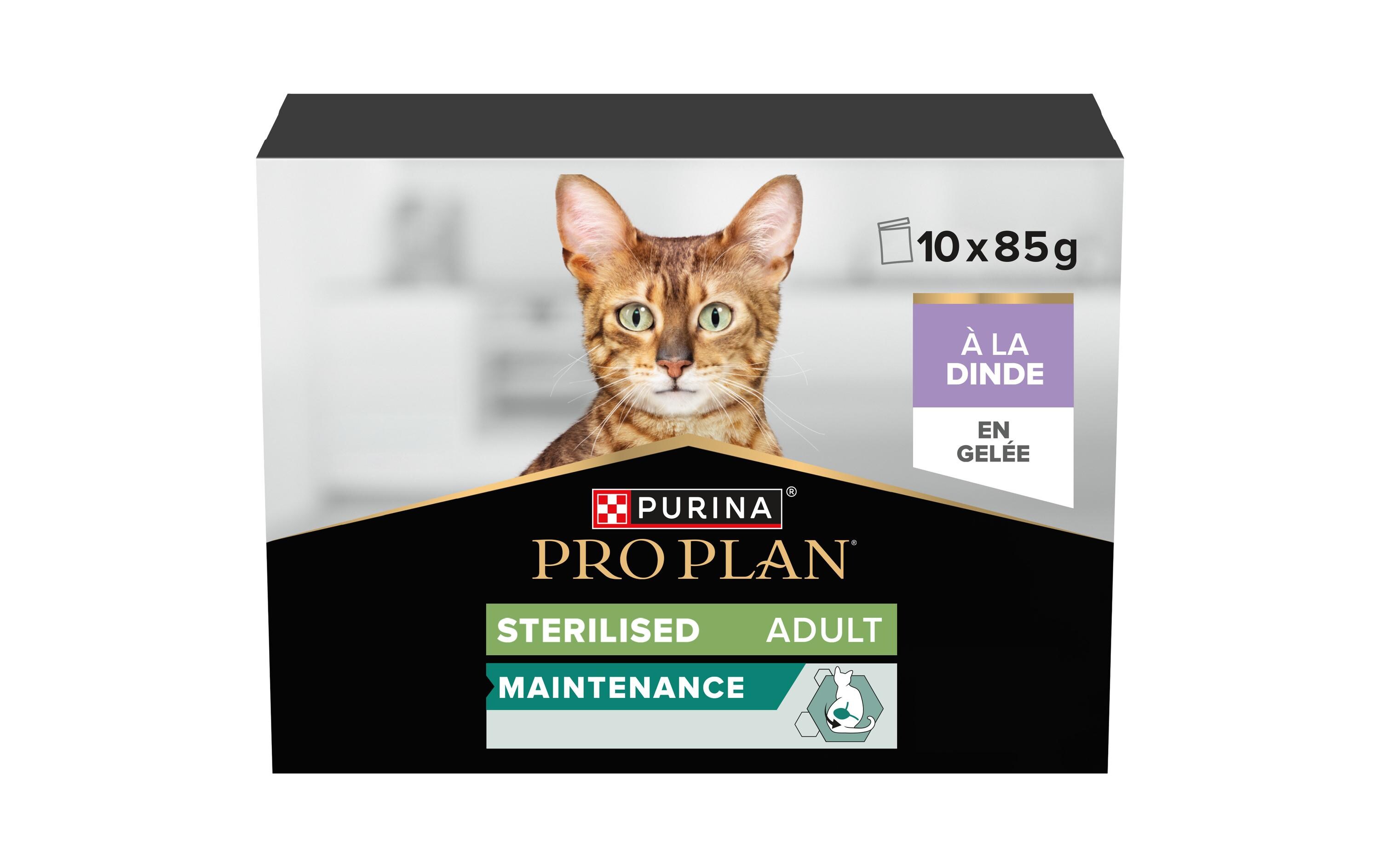 Nassfutter Adult Sterilized Gelée Truthahn 10 x 85 gAlleinfuttermittel für ausgewachsene kastrierte Katzen