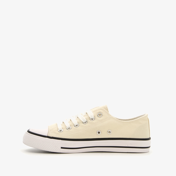 Lage canvas dames sneakers beige