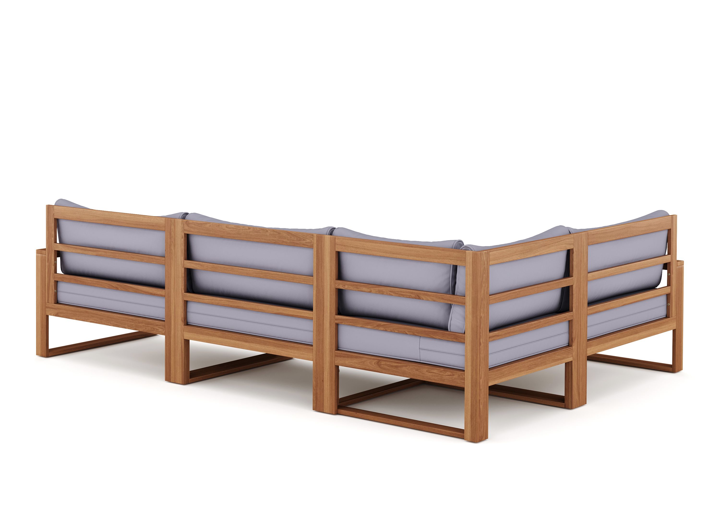 Lounge Holz BARBADOS natur/grau