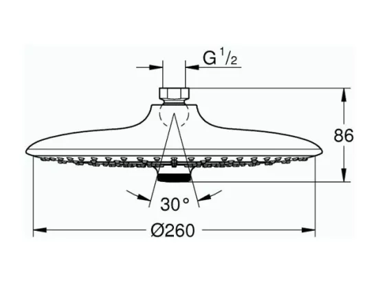 Douche de tête GROHE Vitalio Joy 260 3 jets + microfibre