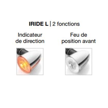 Clignotant Rizoma Iride L LED (feu de position avant) (L'unité) Universel - Noir