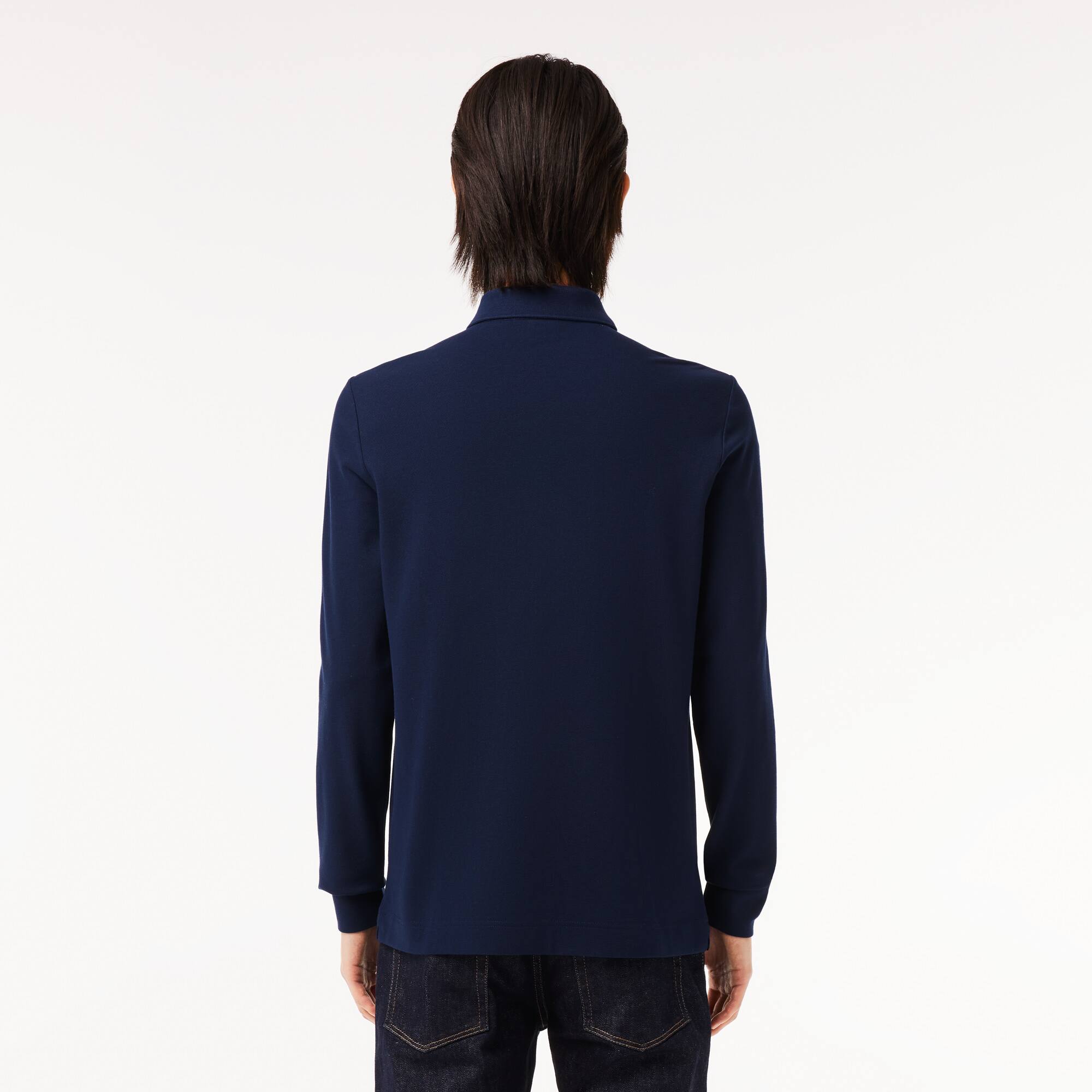 Smart Paris Langarm-Poloshirt aus Baumwoll-Piqué Lange Ärmel - Blau - Lacoste - Herren