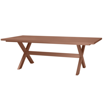 WOOOD picknicktafel Delta terracotta aluminium 220 x 105 cm